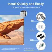 ZZPQVT 投影仪屏幕 60 英寸、84 英寸、72 英寸、100 英寸、120 英寸、150 英寸便携式可折叠投影幕 16:9 4K 3D 家庭影院户外露营娱乐 - 120inch加厚款 - 查看 6