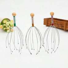 1/2 Stück Oktopuskopf Kopfmassagegerät zur Entspannung, Schmerzlinderung, Druckentlastung und Entspannung, Metallmassagegerät unisex für Zuhause, Büro, als Partygeschenk, Kopfmassage, Kopfentspannung, Stressabbau - Verschiedenfarbig - Übersicht 11