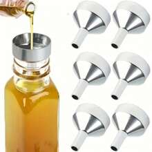1/2/5/10pcs Metal Mini Funnel For Perfume & Essential Oil Filling, Convenient For Liquid Transfer And Pouring,Kitchen Essentials Funnel Set, Multi-Size For Oil, Wine, And Kitchen Organization, Splatter Proof, Easy Storage For Kitchen Organization