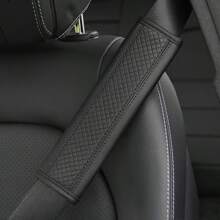 1 pièce Housse de ceinture de sécurité de voiture en PU gaufré, accessoires intérieurs automobiles universels toutes saisons