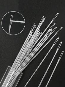 Ein Set mit 15/30 großäugigen Nähnadeln, geeignet für den Hausgebrauch, Handnähen, Quilten für Senioren, mit großen Ösen für einfaches Einfädeln, geeignet für feine Stickerei und Kreuzstich, Geschenke zur Schulanfang - Flaschenverschlussfarbe ist zufällig