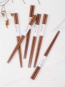 1PC/3PCS/Set Of Natural Wooden Chopsticks, High-End Non Slip Pointed Solid Wood Chopsticks, Chinese Tableware, Home Gifts, Reusable Kitchenware, Wooden Chopsticks, Essential For Kitchen And Parties,School Supplies