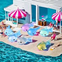 Glow-In-The-Dark Mini Shark Figurines - Modern Resin Decorations, Suitable For DIY Garden, Christmas, Easter, Bathroom, Living Room, Bedroom And Car Display