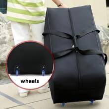 1pc Extra Large Rolling Luggage Bag, Big Size Portable Travel Bag, Foldable Travel Bag, Multi-Function Suitcase - Elongated Handle Design, Upgraded Smooth Crystal Wheels - Suitable For Long And Short Trips, Outings, Moving, College