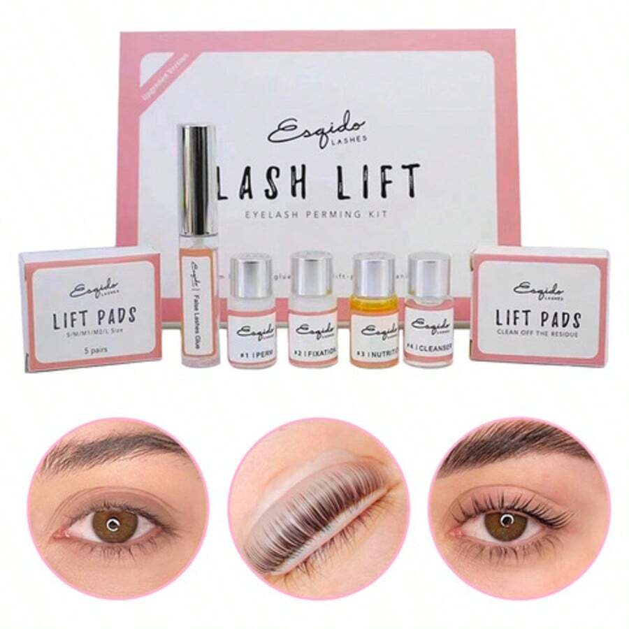 Pink Lifting Kit For Permanent Eyelash Curling - Coral Pink - View 1