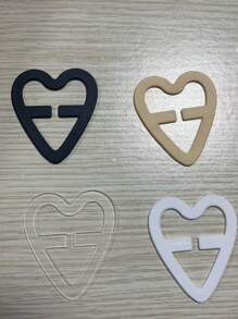 4 Pieces/Set Of Heart-Shaped Bra Buckles, Invisible Anti Slip Bra Buckle Accessories For Body Care, Suitable For Travel, Sports, Outdoor Activities, Christmas Gift Giving