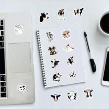 60 Peças Adesivos com Estampa de Vaca, Desenho Fofo de Vaca para Case de Celular, Laptop, iPad, Diário, Decoração de Copo de Bebida e Projetos DIY, Material Escolar, Volta às Aulas