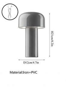 1 Pc Yellow/White/Black/Gray LED Mushroom Desk Lamp, Decorative Lamp With USB Charging Function, Minimalist Night Lamp With Tri-Color Dimmable, Suitable For Entryway, Office, Bedroom Bedside, Study, Living Room, Valentine's Day, Halloween, Thanksgiving, Mardi Gras, Christmas, It's An Indispensable Desk Lamp For Study And Work.