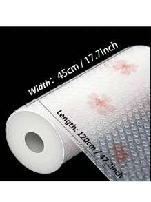 1 Roll Cherry Blossom Shelf Liners, Washable Refrigerator Mat, Waterproof Oil-Proof And Stain-Proof Cuttable Drawer Mat, Non-Slip Fridge Liner Mats Cover Pads For Freezer Glass Shelf Cupboard Cabinet, Home Kitchen Supplies ,Dehumidifier For Home