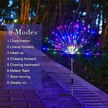 GICOOK 420LED Solar Garden Lights, 8 Lighting Modes, Give You A Beautiful Garden Decoration For Halloween/Christmas/Garden/Courtyard/Walkway/Aisle/Party Garden Decoration 300/200/60 LED Valentine's Day Gift Valentine's Day Garden Decoration Lights - Multicolor - View 4