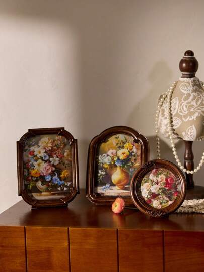 Cirelle 1 pezzo Cornice per foto vintage americana per parete, cornice per foto di famiglia, cornice da esposizione in resina antica, supporto per foto per decorazione salotto (carta fotografica casuale), decorazione, cornice da tavolo, regalo per la festa della mamma, accessori per il salotto, decorazione matrimonio, regalo speciale, accessori per caffetteria di alta gamma