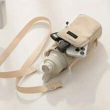 Unisex Black Crossbody Water Bottle Holder With Adjustable Strap & Multiple Compartments - Hands-Free Portable Phone Case For Travel, Hiking, Cycling Accessories - Multicolor - View 12