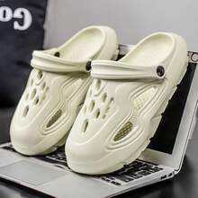 Unisex Hollow EVA Casual Couple Sandals, Beach Shoes - Rice Green - View 7