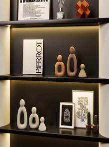 1 Set de Adorno de Resina de Árbol Genealógico Abstracto Moderno, Decoración de Arte Natural Hecha a Mano para Oficina, Sala de Estar, Estantería, Entrada, Coleccionable, Adecuado como Regalo para el Día del Padre/Día de la Madre