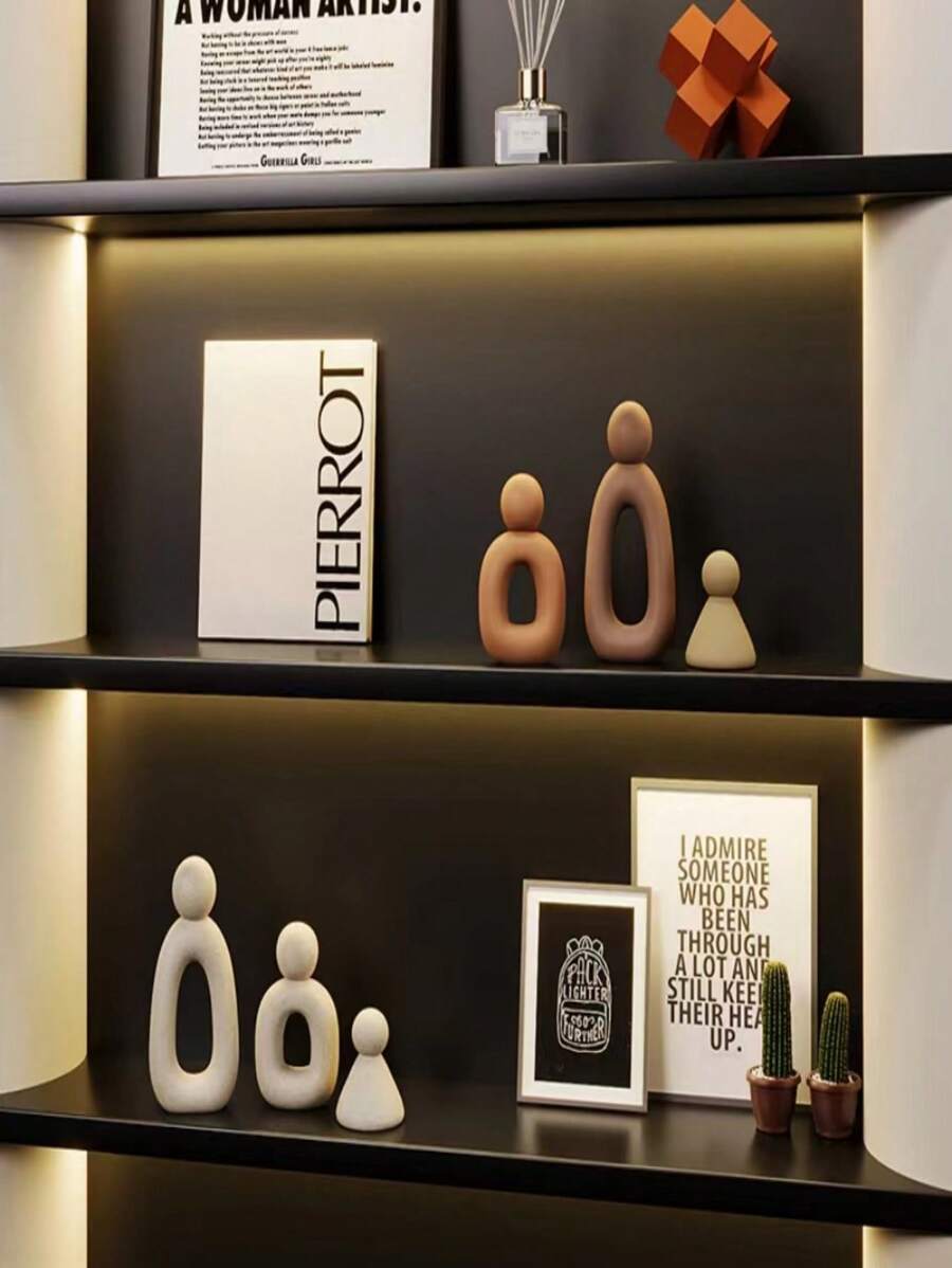 1 Set de Adorno de Resina de Árbol Genealógico Abstracto Moderno, Decoración de Arte Natural Hecha a Mano para Oficina, Sala de Estar, Estantería, Entrada, Coleccionable, Adecuado como Regalo para el Día del Padre/Día de la Madre