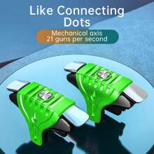 2pcs Green K-1 Game Assist Mechanical Press Linked Chicken Eating Device, Game Press Keys, No Battery Mechanical Keys For Android/IPhone Phones