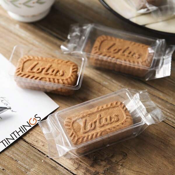 95pcs Plastic Packaging Bags For Cookies, Brownies, Mini Cakes, Transparent Heat Seal Bags With Trays