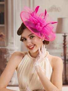 Fascinators Hat For Women Tea Party Headband Kentucky Derby Wedding Flower Mesh Hair Clip