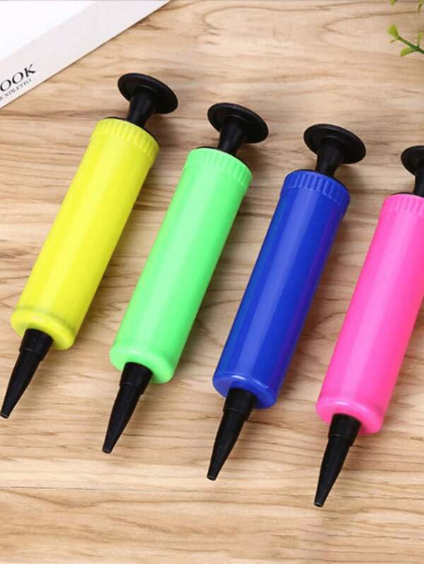 1/3/5pcs,Portable Balloon Pump - Handheld Air Inflator For Foil & Latex Balloons, Fast Inflation For Parties Weddings Birthdays, Durable Plastic Blower (Color Random)