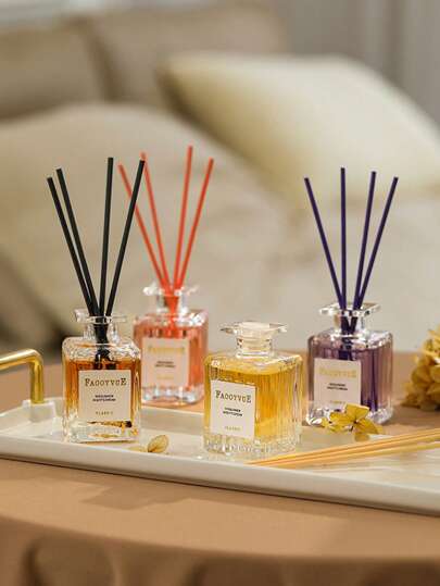 1pc Romantic Aromatherapy, 1.69oz Rattan Essential Oil, Lavender Fragrans Peach Ebonwood Agarwood Fragrance,Home Bedroom Fragrance Air Freshener, Reed Diffuser, Office Home, Deodorizing Fragrance Ornaments, Aromatherapy Gift For Your Girlfriend