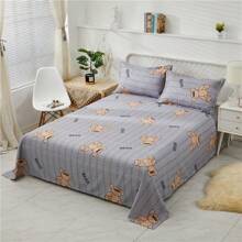3pcs/Set Soft & Skin-Friendly Printed Bedding Set, Modern Rectangular Fashionable & Simple Style For Double Bed, Available In Multiple Sizes Suitable For Bedroom Home Use In All Seasons