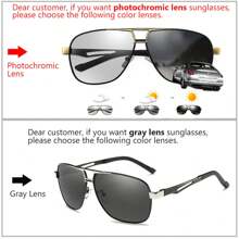 Retro Men's Pilot Metal Polarized Fashion Glasses Fashion Elegant Fashion Glasses Popular Mirror Stylish Lens Driving Bicycle Outdoor Activities Fishing Sports Fashion Glasses For Summer Beach Vacation,Outdoor,Travel