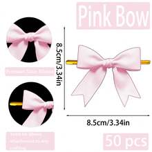 20 Pcs Twist Tie Bows Satin Ribbon Bow For Gift Wrapping Champagne Bottle Cake Treat Bag Craft DIY Gift Wedding Bridal Shower Christmas Birthday Party Christmas Decorations Home Christmas Gifts Christmas Decor