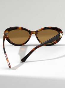 1 Paar Damen Katzenaugen-Leoparden-Muster Vintage vielseitige Straßenmode Modebrillen für Sommer Strand Urlaub, Outdoor, Reisen