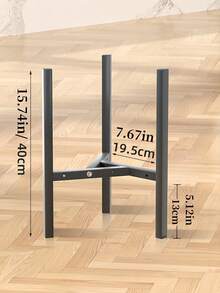 1个可调节宽度多功能花园花盆架，防水防潮，黑色，室内植物架，花盆