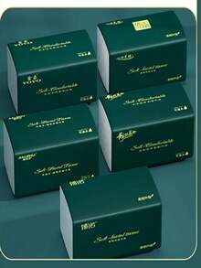 Tissue Paper, Random Green/Orange/White Pattern Packaging, Large Size, 5-Ply Thick, Dry&Wet Dual-Use Facial Tissue, Home Use - White - View 14