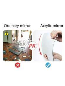 4pcs Self-Adhesive Acrylic Soft Mirror Tiles, Wall-Mounted Full Length Mirror, Bathroom/Home/Dorm Use, No Drill Required,Makeup,Cheap,Room Decor,Vanity,Travel,Bedroom,Makeup Accessories,Mirror,Vanity Mirror,Cheap,Stocking Stuffers,Makeup,Makeup Tools,Cheap Stuff,Gifts,Gifts For Women,Christmas Gifts - Multicolor - View 4