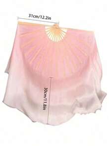 1件精美粉色渐变舞扇、蓝色渐变舞扇、竹骨舞扇、古典舞表演花鼓灯舞扇，舞姿飘逸流畅，适用于舞蹈练习、演出装饰、摄影道具。