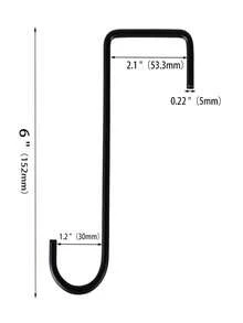 4 个栅栏挂钩,重型挂钩,用于将植物悬挂在门上,花园悬挂支撑挂钩,适用于室内和室外植物悬挂、喂鸟器、灯笼、栅栏(黑色)、实用挂钩 - 彩色 - 查看 15