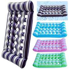 1 pieza flotador inflable con agujeros impresos, hamaca reclinable, flotador inflable para piscina, artículos esenciales de playa, accesorios de playa. - Multicolor - Ver 1