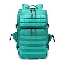 45L Large Capacity Backpack. Lake Blue Backpack. Teal Blue Backpack. One American Flag For Free - Teal Blue - View 4