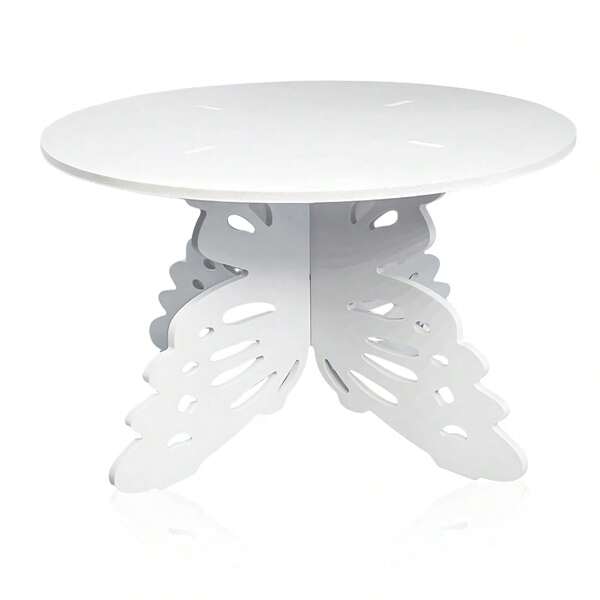 12" Butterfly Cake Stand Display Dessert Stand Butterfly Centerpieces For Tables Cake Pedestal Stand For Birthday Wedding Party (White)