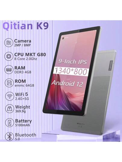 Lenovo Qitian K9 TB310FU タブレット 4GB + 64GB、Android 12