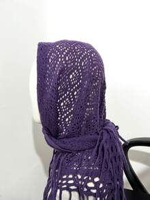 1 件男士流苏围巾，休闲面罩头饰，街头潮流朋克保暖柔软披肩百搭三角头巾，适合情侣礼物