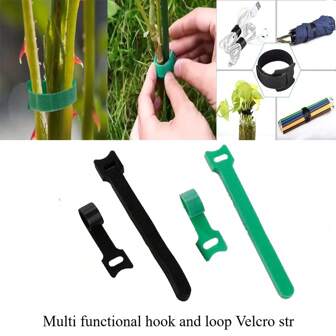 10 Multi-Functional Nylon Buckle Straps With Hooks And Loops, Reusable And Adjustable, Used For Climbing Plants, Supporting And Gardening Applications, Maintenance Tools | Stable Fixation, Organizing Homes And Offices