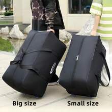 1pc Extra Large Rolling Luggage Bag, Big Size Portable Travel Bag, Foldable Travel Bag, Multi-Function Suitcase - Elongated Handle Design, Upgraded Smooth Crystal Wheels - Suitable For Long And Short Trips, Outings, Moving, College