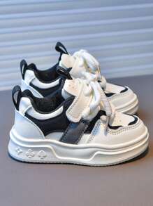 1 Pair Of Children's Casual Sports Shoes, Suitable For Daily Travel To School, Low Cut, Boys' Sneakers, Anti Slip, Wear-Resistant, Fashionable Multifunctional Board 2025 Fashionable New Style Suitable For All Seasons