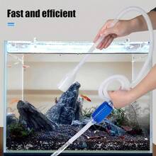 3pcs/Set Aquarium Cleaning Kit - Includes Fish Tank Siphon, Fish Net, And Double-Sided Aquarium Sponge Brush, For Aquarium Maintenance