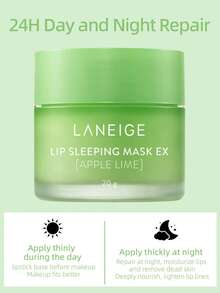 Laneige K-Beauty 20g 唇部睡眠面膜 滋養保濕 維生素C、穆魯穆魯油與乳木果油、抗氧化，適用脫皮乾燥唇部，簡約時尚實用多功能，唇部護理，蘋果青檸 - Apple Lime - 查看 5
