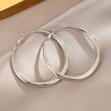 1 Pair Minimalist Luxurious Elegant Fashion Hoop Earrings, Suitable For Evening Party, Festival Gifts
