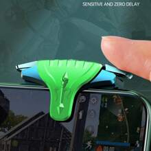 2pcs Green K-1 Game Assist Mechanical Press Linked Chicken Eating Device, Game Press Keys, No Battery Mechanical Keys For Android/IPhone Phones