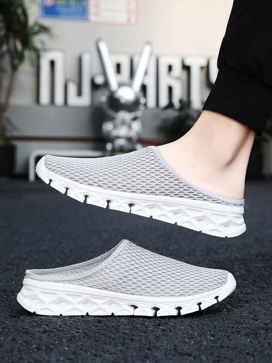Men's Casual Breathable Slip-On Sandals - Lightweight Non-Slip Summer Walking Shoes, Fashion Slippers, Suitable For Home And Outdoor - Unisex Comfortable Solid Color Slides