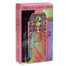 [标准塔罗牌卡组] Rider Waite 经典塔罗牌卡组，粉色版 - 卡片纸材质，标准塔罗牌套装，适合塔罗牌阅读和收藏，优质纸板材质，适合 14 岁以上人群