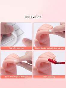 Right Hand Flexible Fingers Nail Art Practice Model, Fake Hand Display Model For Nail Art Creation, Left Hand Nail Art Tool - Multicolor - View 3