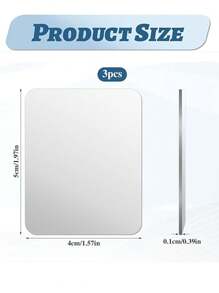 3pcs/Set DIY Mirror Stickers, Mini Oval Shaped Mirror, Acrylic Self-Adhesive Phone Back Makeup Mirror, Acrylic Material Phone Mirror Sticker,Makeup,Cheap,Room Decor,Vanity,Travel,Bedroom,Makeup Accessories,Mirror,Vanity Mirror