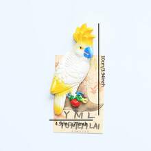 鹦鹉冰箱贴、逼真动物磁性贴纸、鸟类装饰、家居装饰、厨房装饰品、动物园礼品 - 彩色 - 查看 12